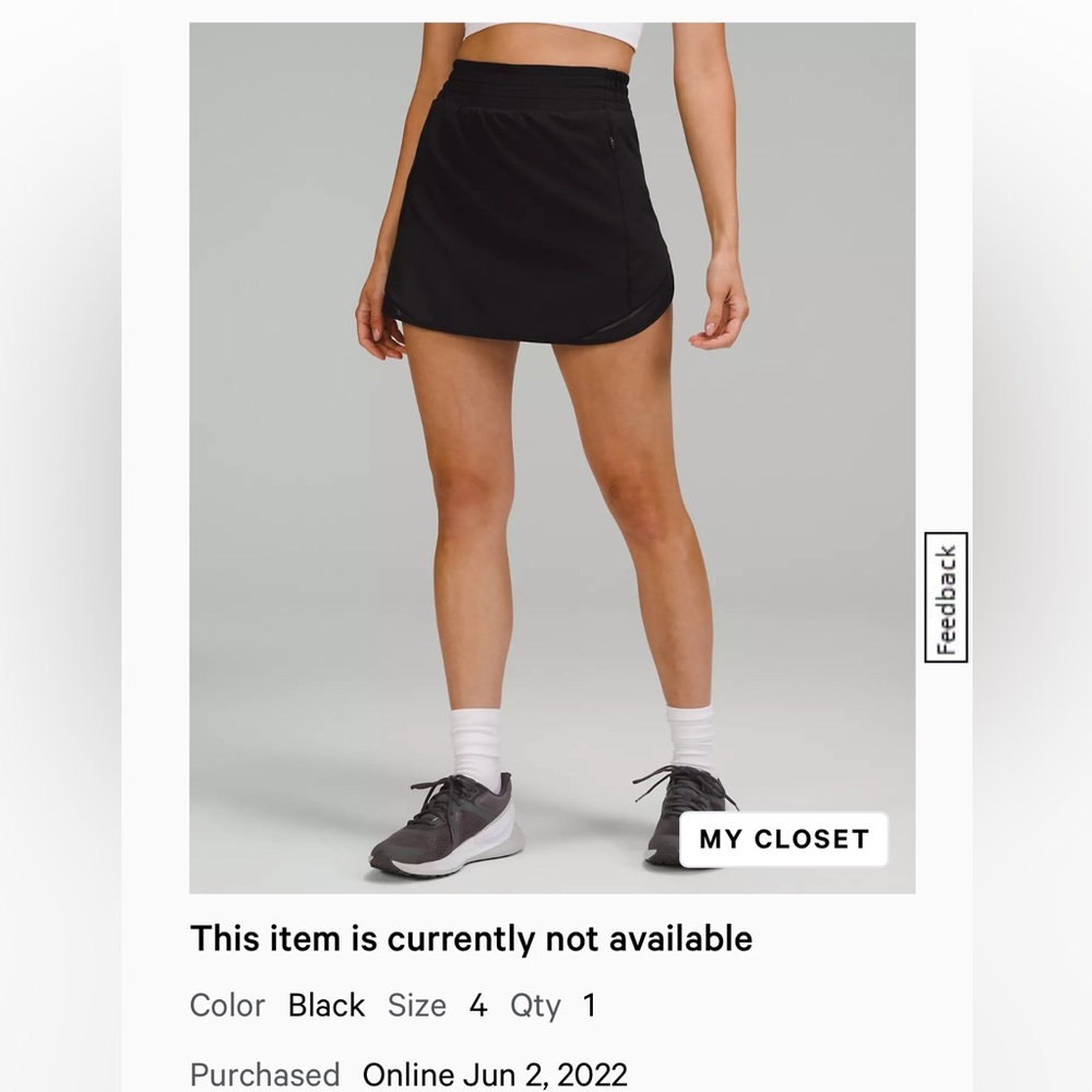 Lululemon Hotty Hot High Rise Skirt - long